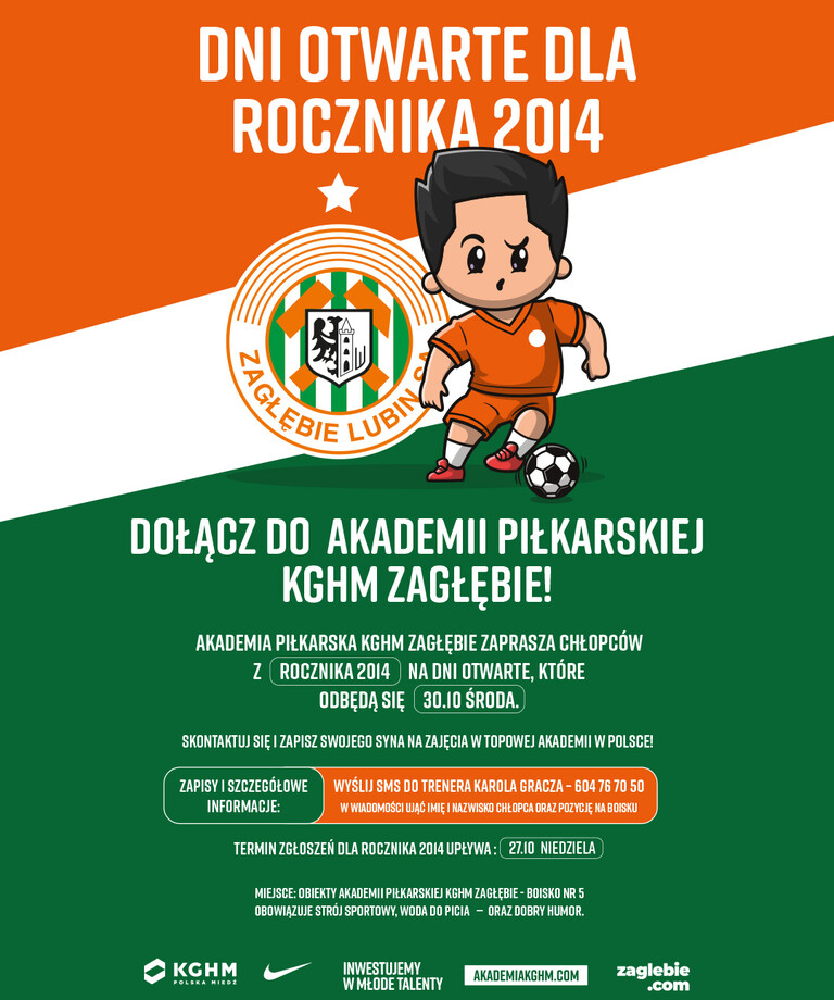 Zapisy na trening otwarty dla rocznika 2014